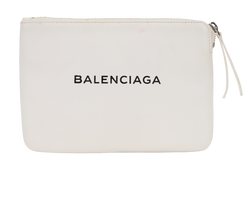 Balenciaga Everyday Pouch, Leather, White, MII, DB, 1*